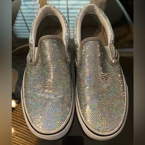 Vans Silver Sequined ladies size 7